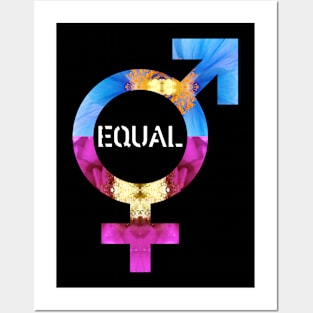 Equal Women's Rights Gender Equality Empowering Women Posters and Art